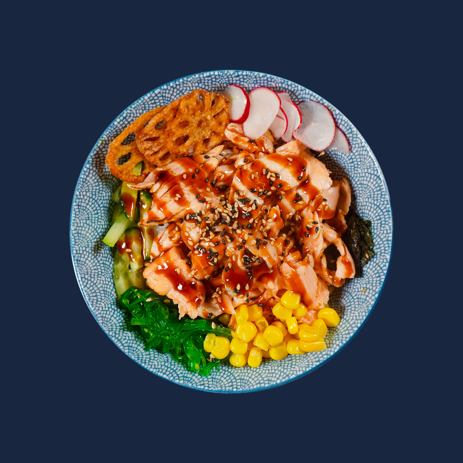 Grill Salmon Sushi Bowl Dinner - BAMBU SUSHI