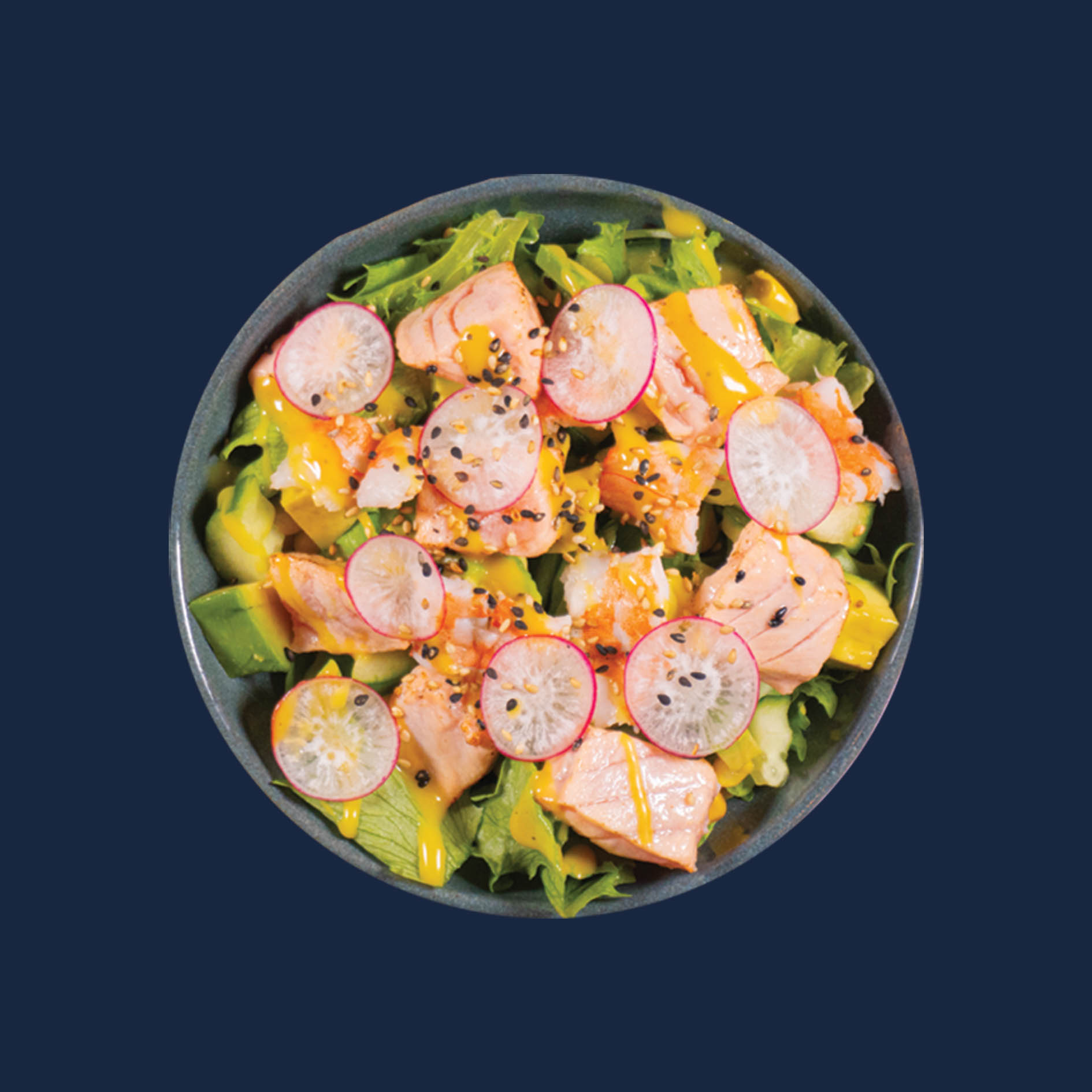 Grill Salmon Salad - BAMBU SUSHI